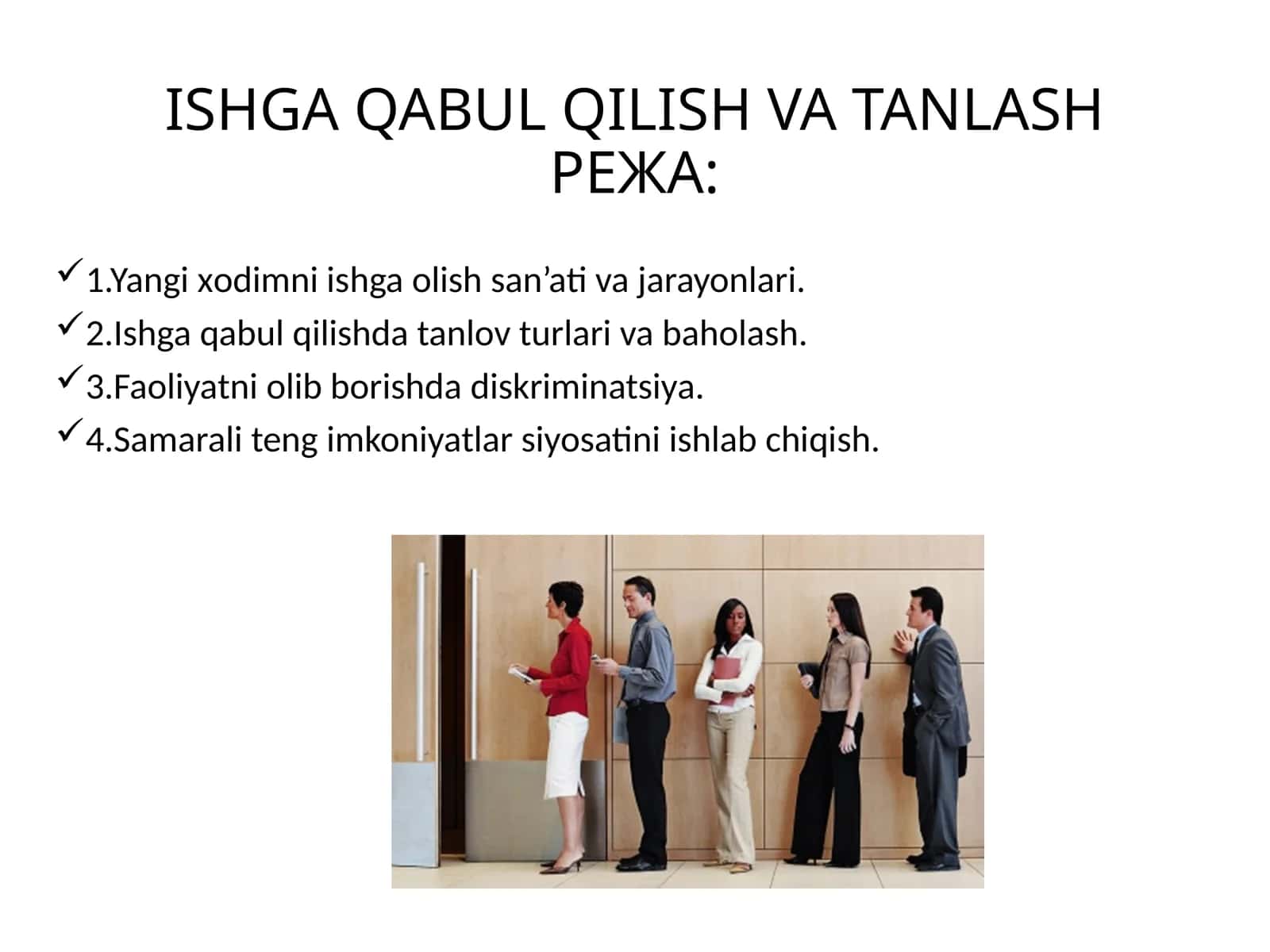 Ishga Qabul Qilish va Tanlash 1