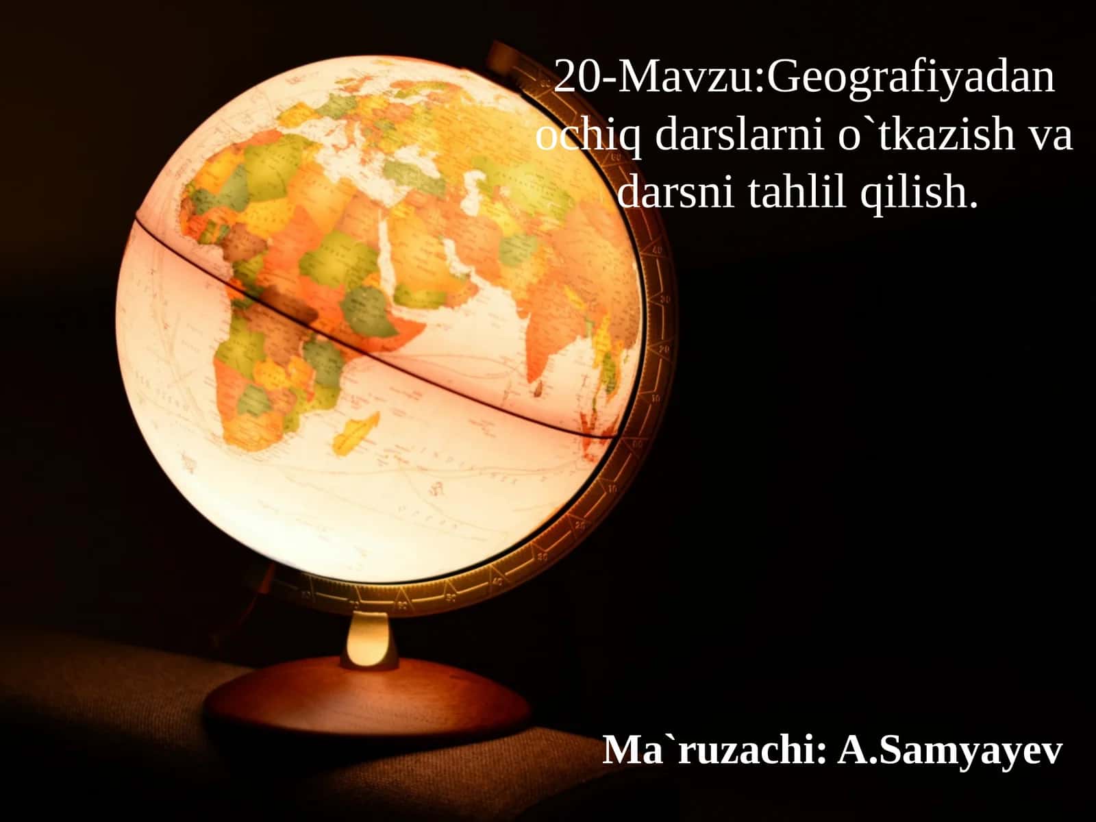 Geografiyadan Ochiq Darslar 1