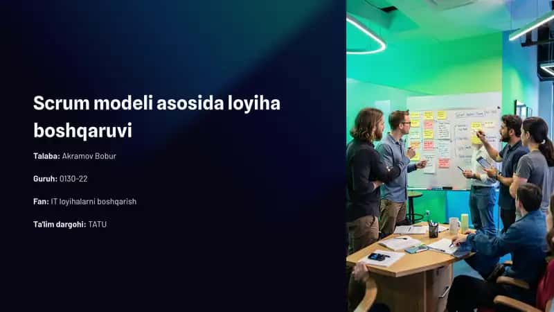 Scrum modeli asosida loyiha boshqaruvi 1