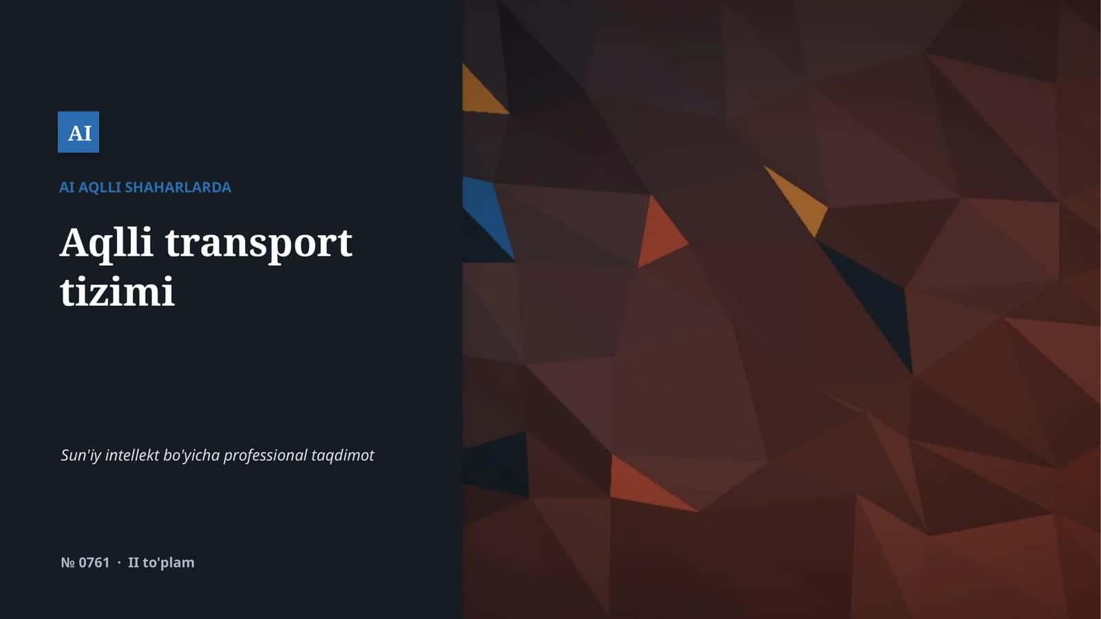 Aqlli transport tizimi 1