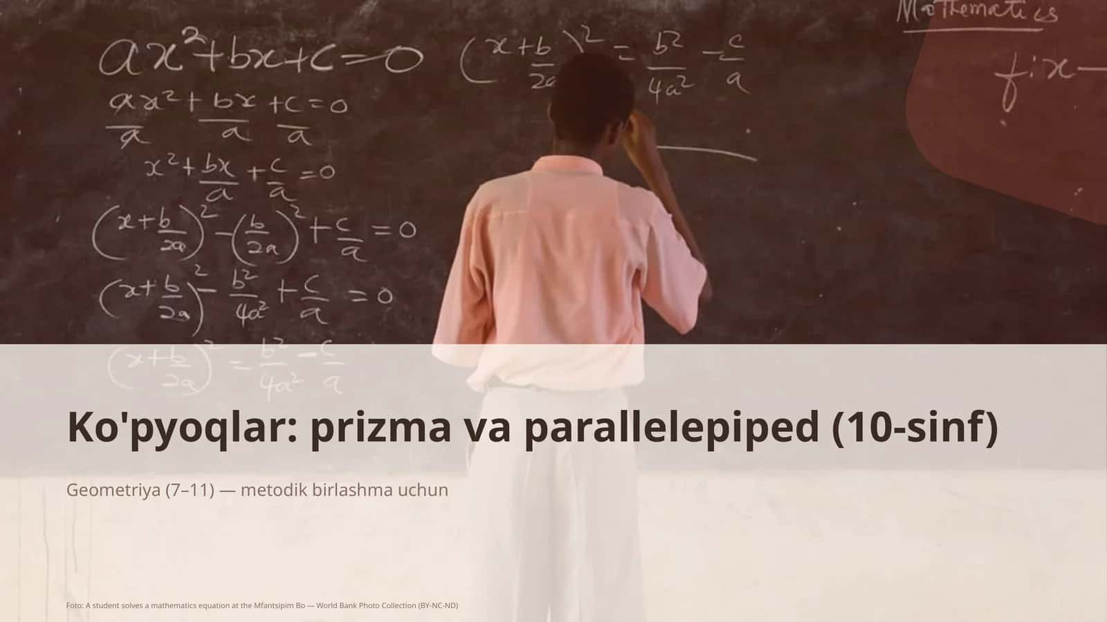 Ko'pyoqlar: prizma va parallelepiped (10-sinf) 1