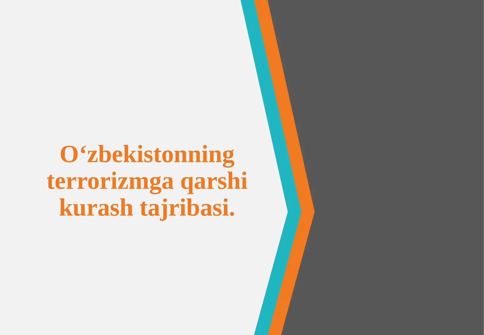 O‘zbekistonning terrorizmga qarshi kurash tajribasi 1