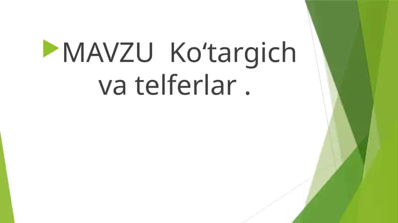 ko'taruvchi va telferlar 1