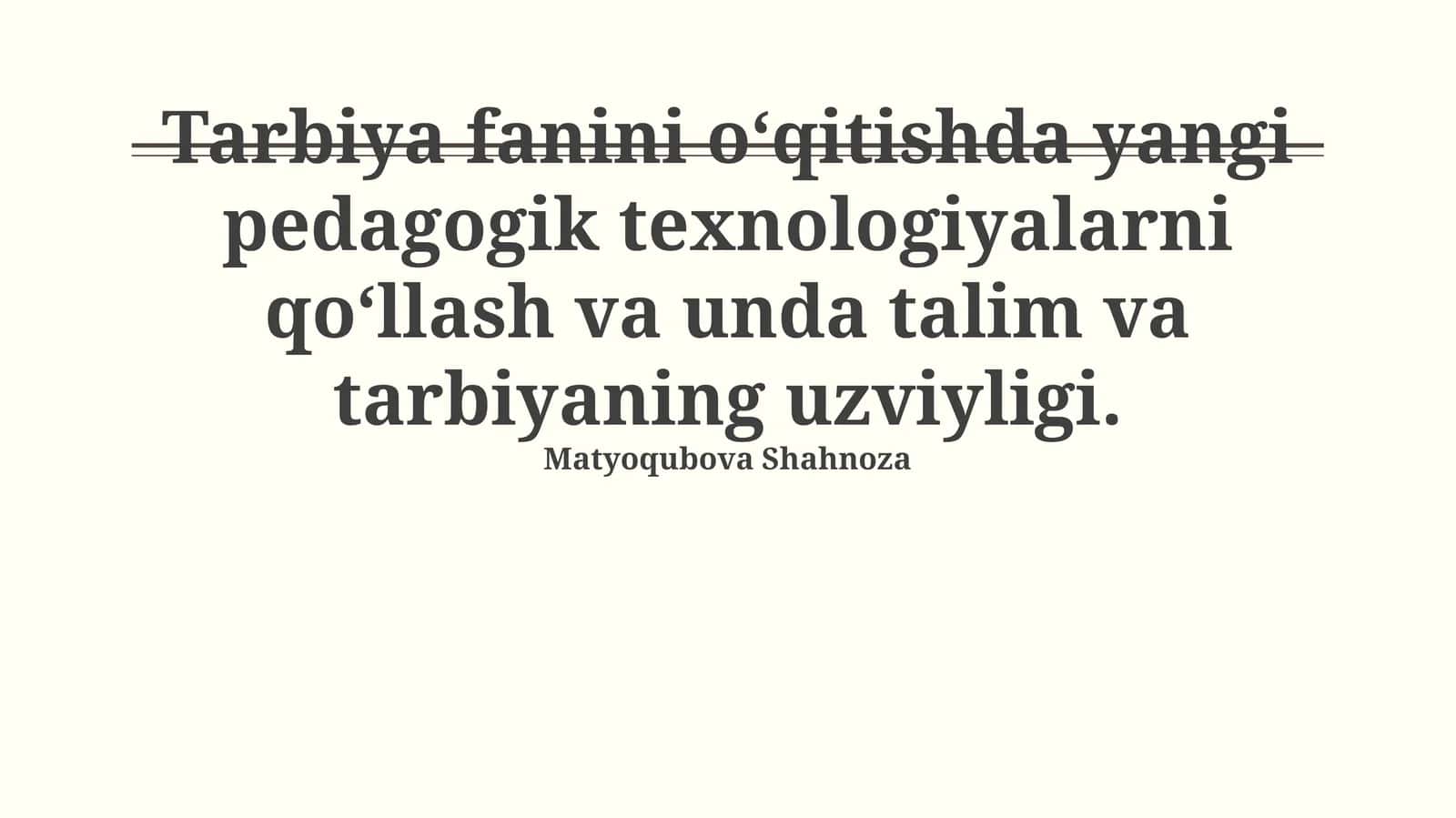 Yangi pedagogik texnologiyalar 1