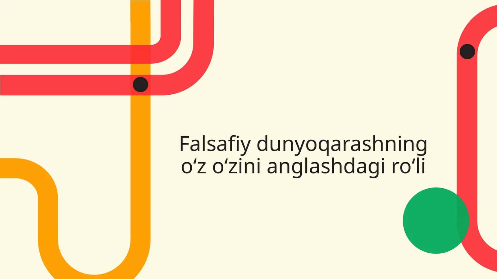 Falsafiy dunyoqarashning oʻz oʻzini anglashdagi roʻli 1
