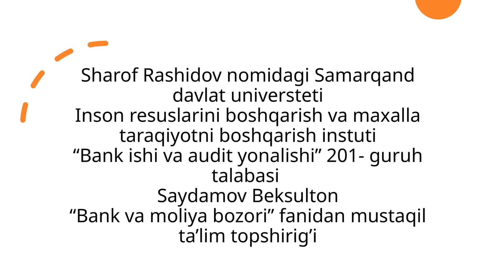 "Bank va moliya bozori" 1