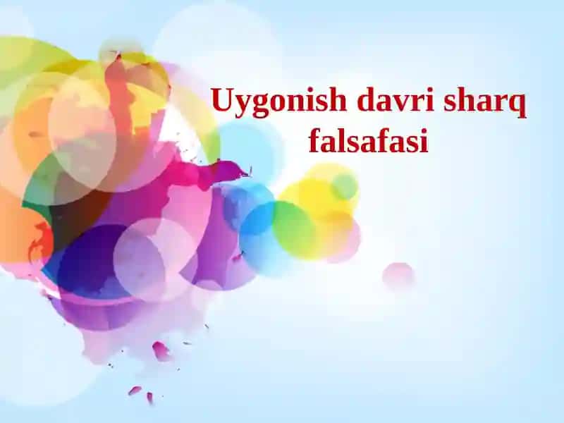 Uygonish davri sharq falsafasi