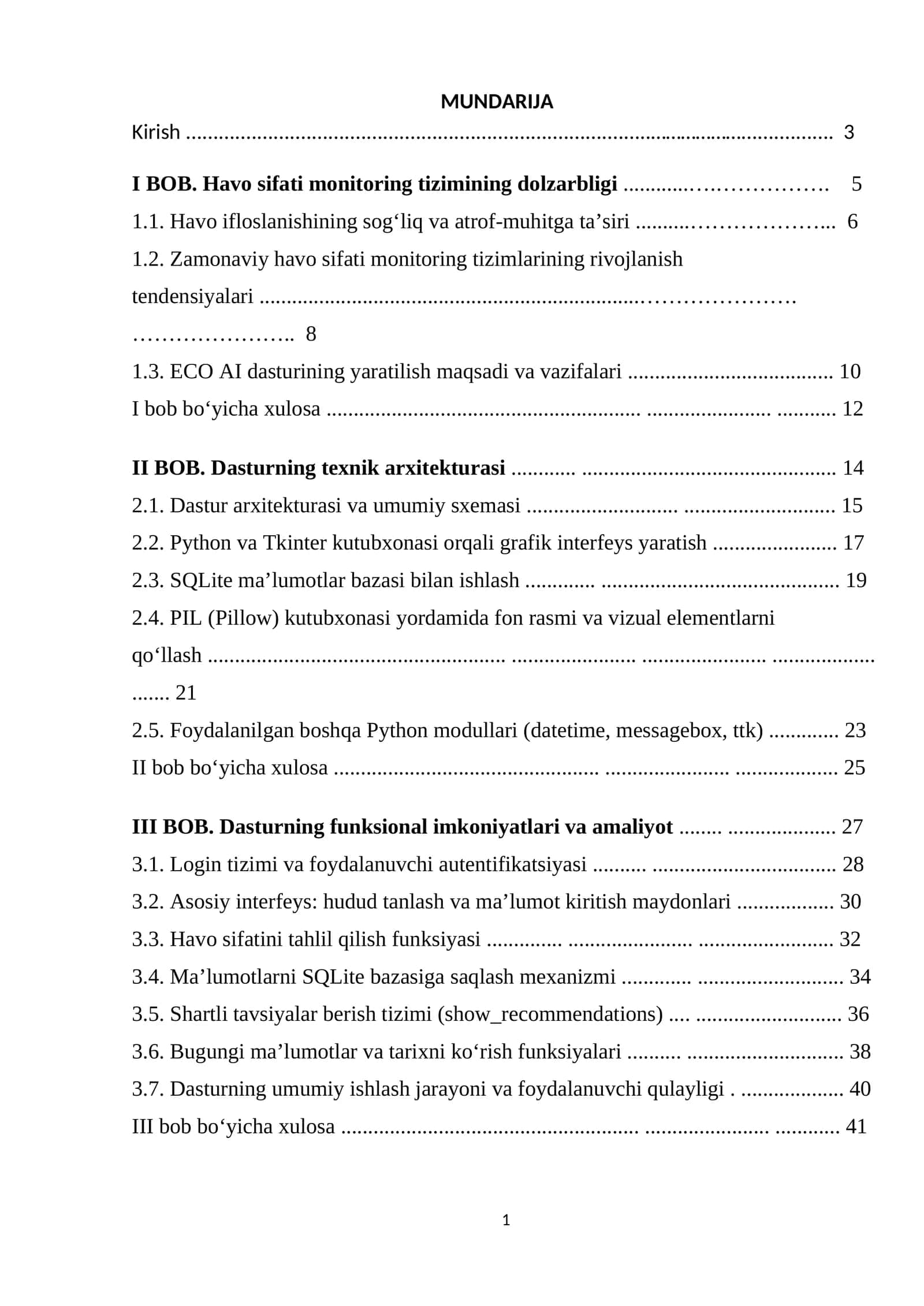 Havo sifati monitoring tizimining dolzarbligi 1