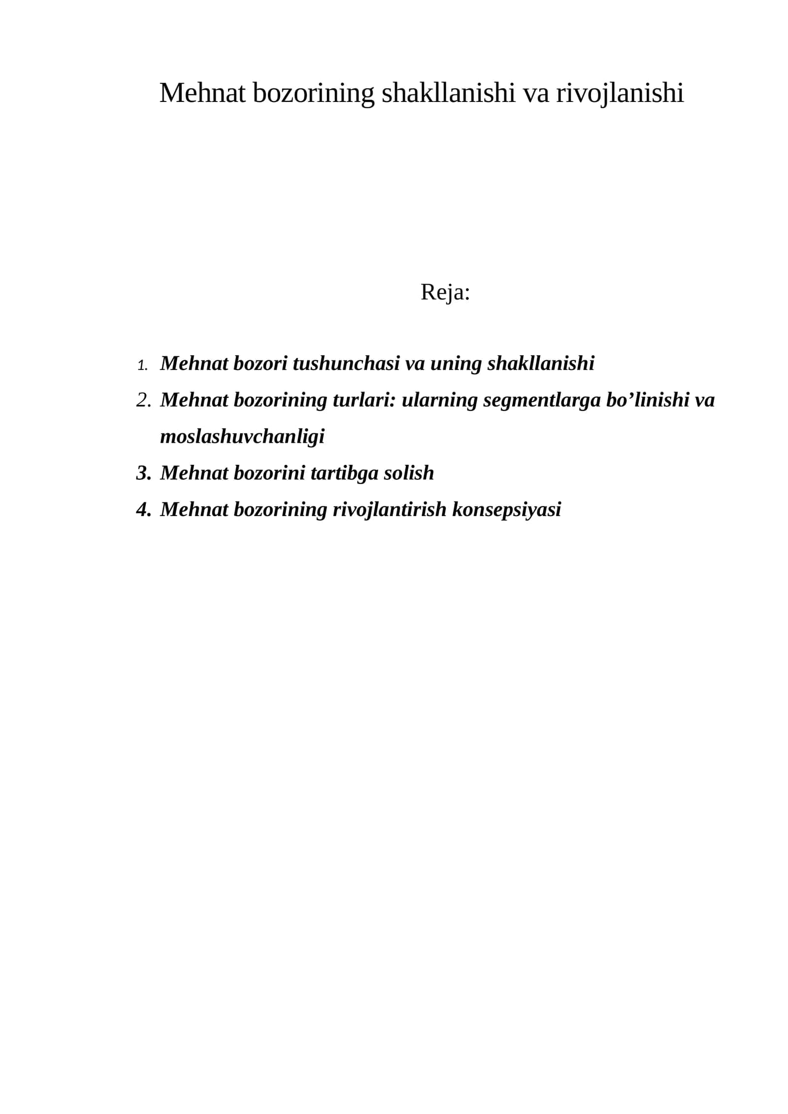 Mеhnаt bоzоrining shаkllаnishi vа rivоjlаnishi 1