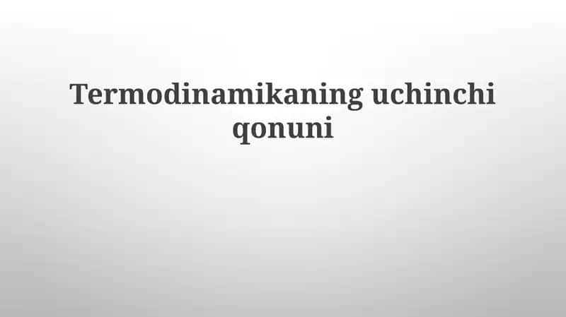 Termodinamikaninguchinchiqonuni 1