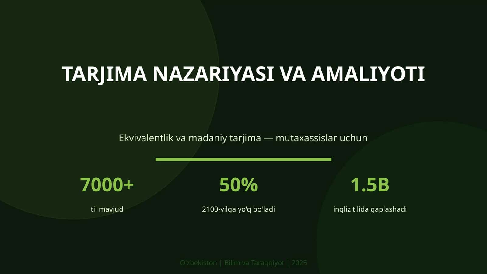 TARJIMA NAZARIYASI VA AMALIYOTI 1