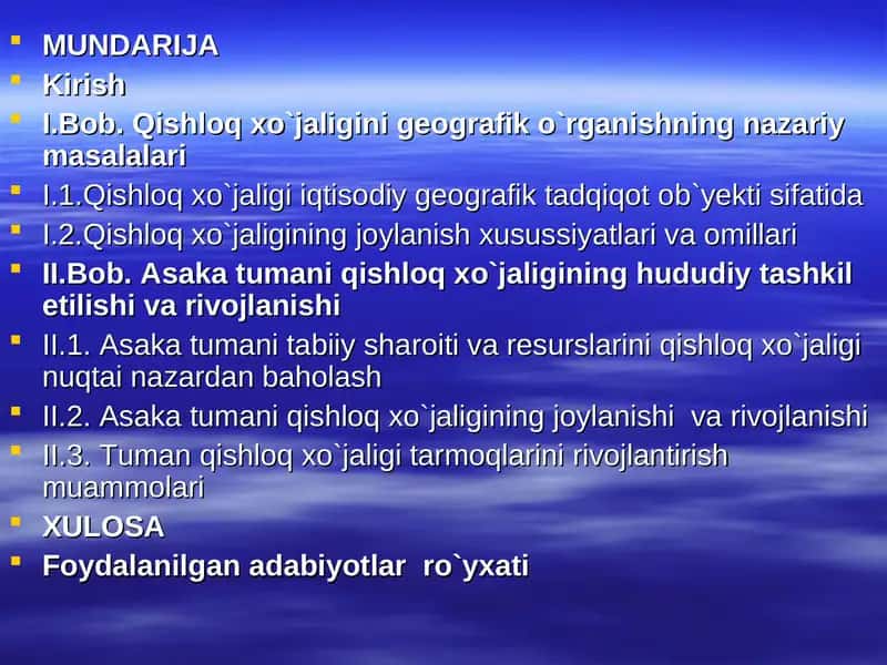 Qishloq xo`jaligini gеografik o`rganishning nazariy masalalari 1