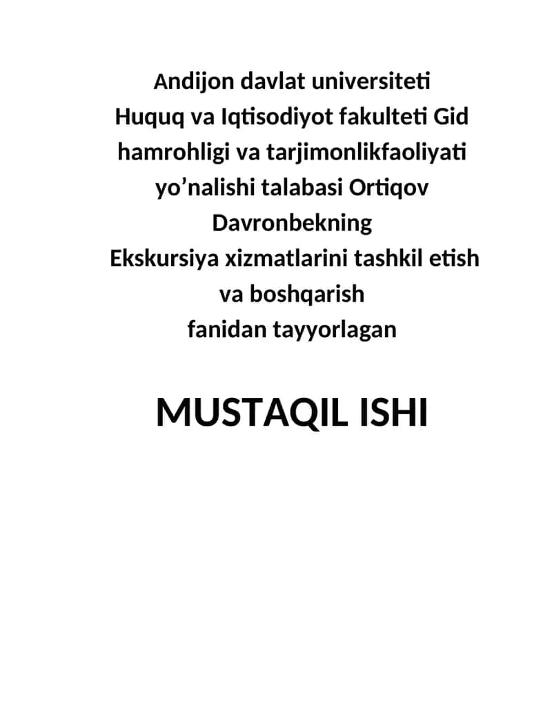 Margʻilon shahrining tarixiy-madaniy merosi boʻylab ekskursiya 1