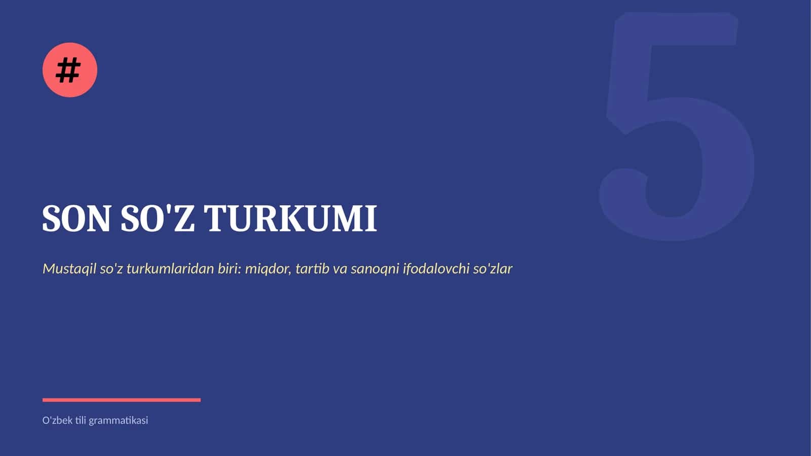 SON SO'Z TURKUMI 1