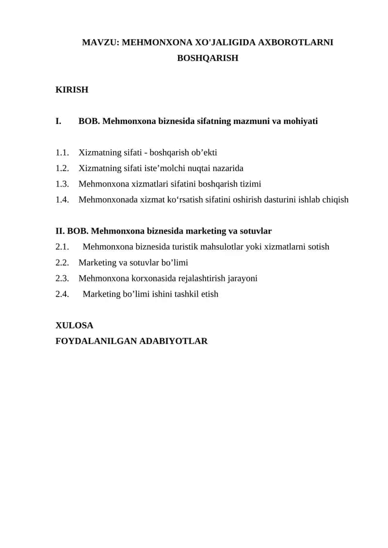 Marketing va sotuvlar 1