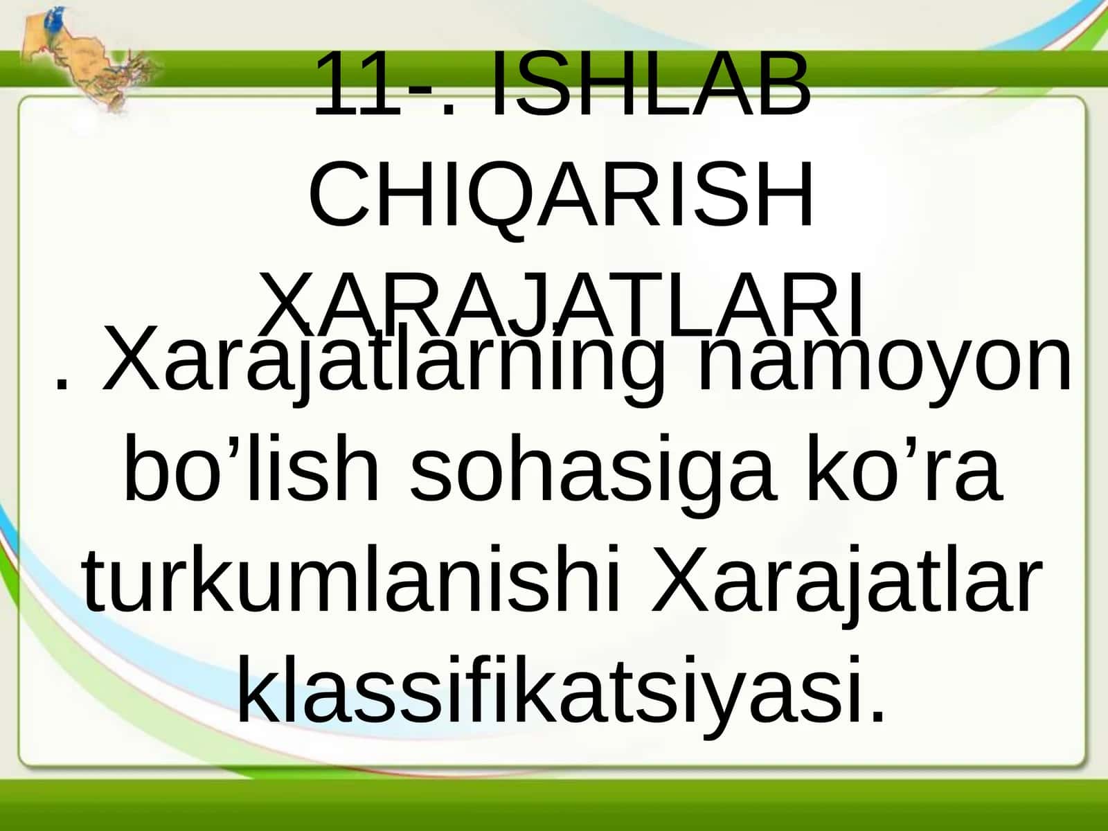 Ishlab chiqarish xarajatlari 1