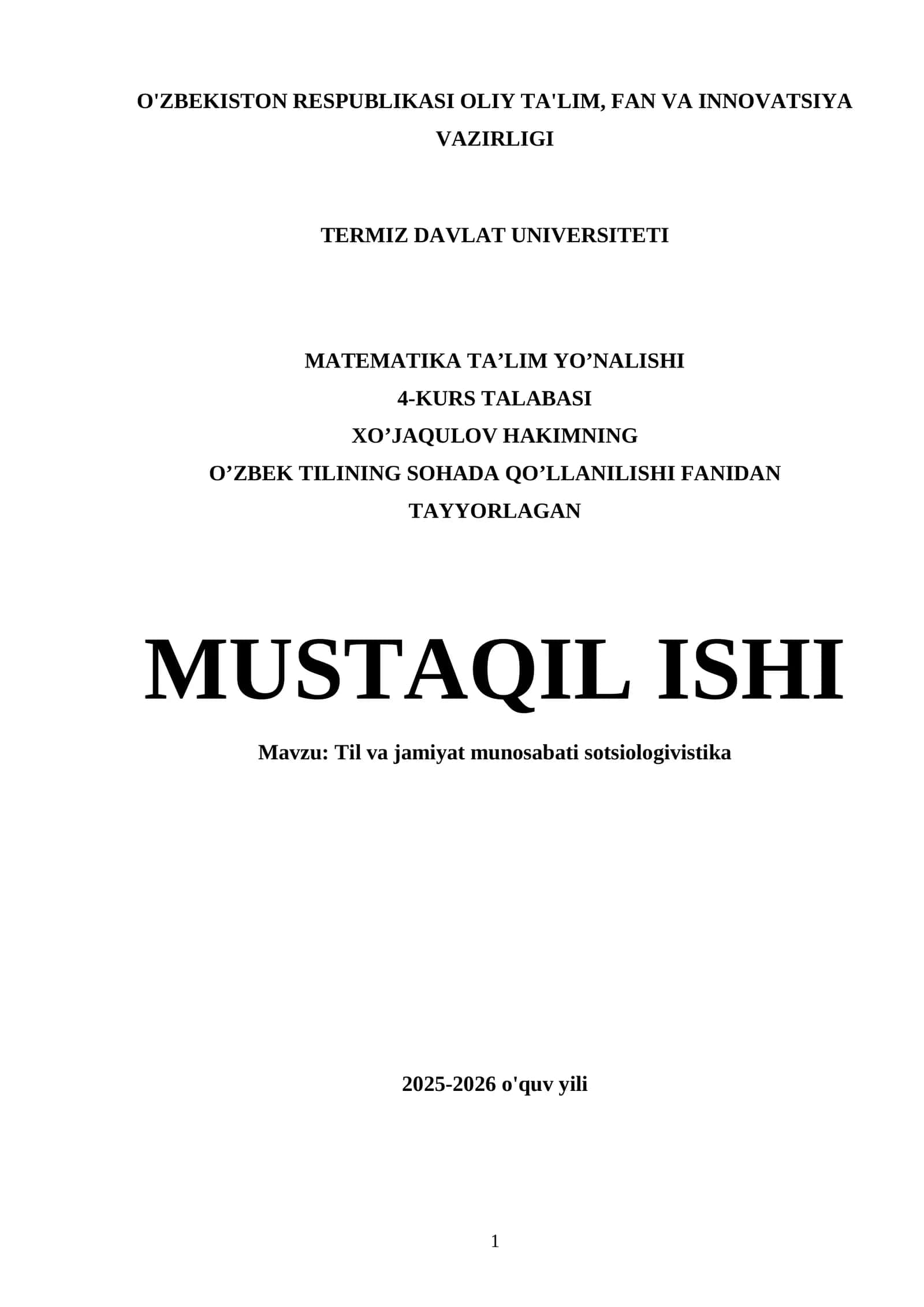 Til va jamiyat munosabati sotsiologivistika 1
