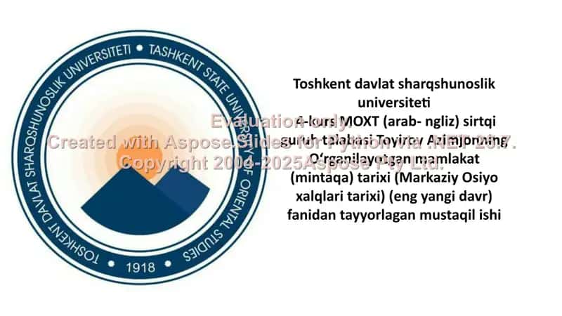 Turkiston ASSR va Qirgiz (Qozoq) ASSR tarixi 1