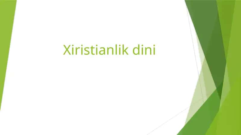 Xiristianlik dini 1