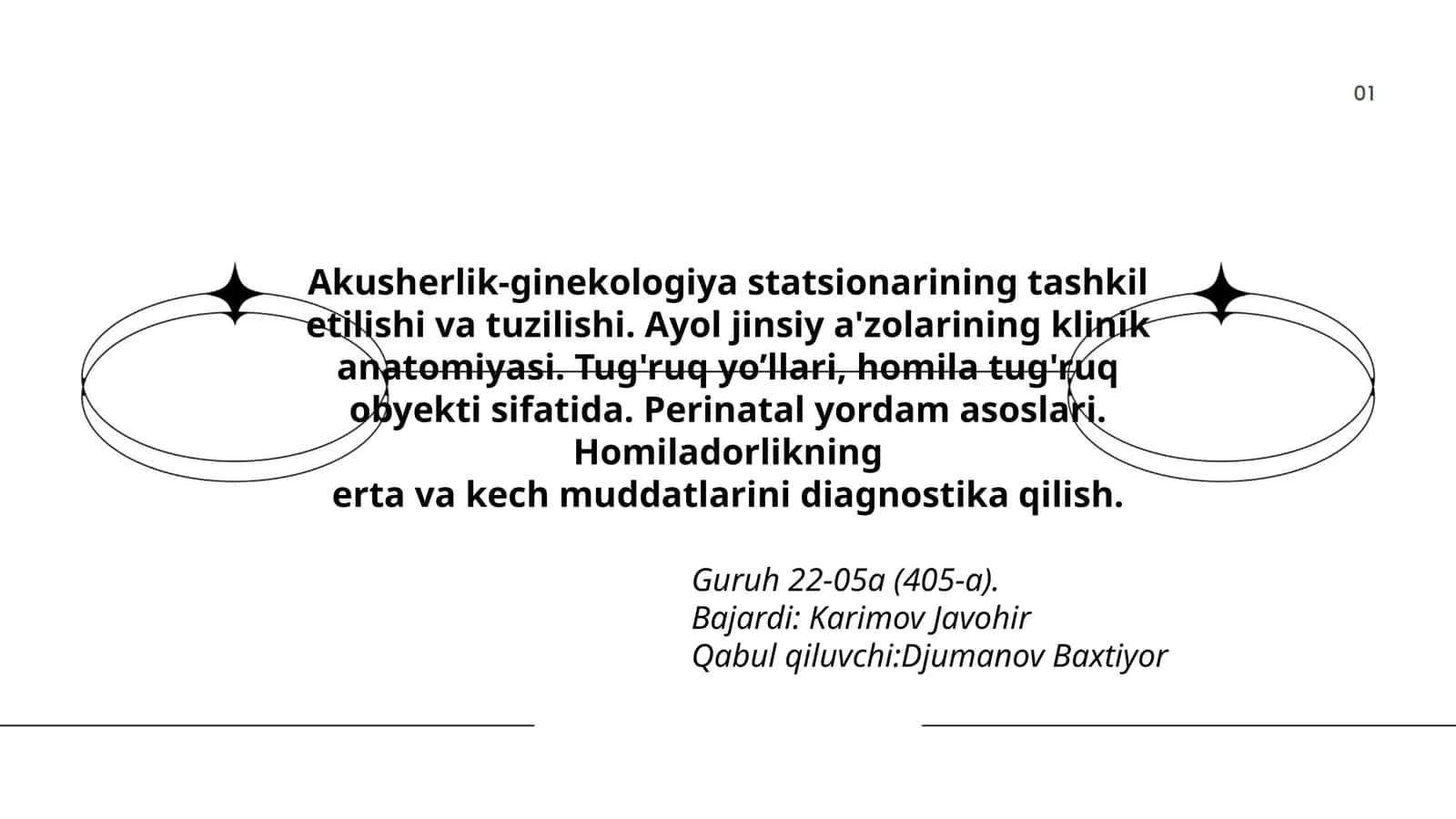Homiladorlikning erta va kech muddatlarini diagnostika qilish 1