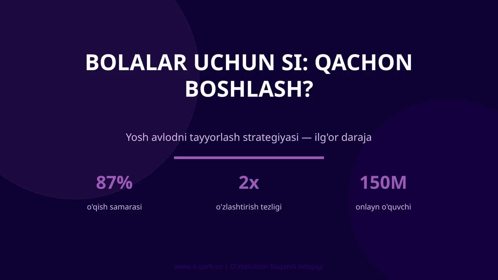 Bolalar uchun SI: qachon boshlash? 1