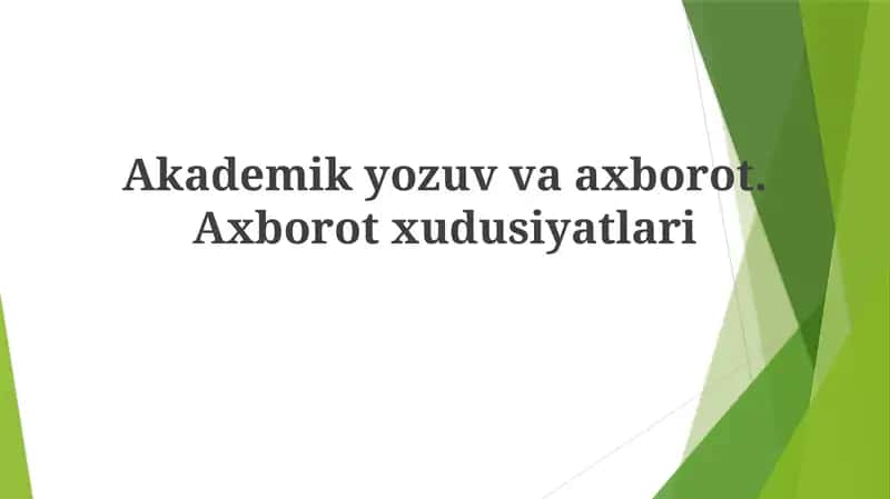 Akademikyozuvvaaxborot 1