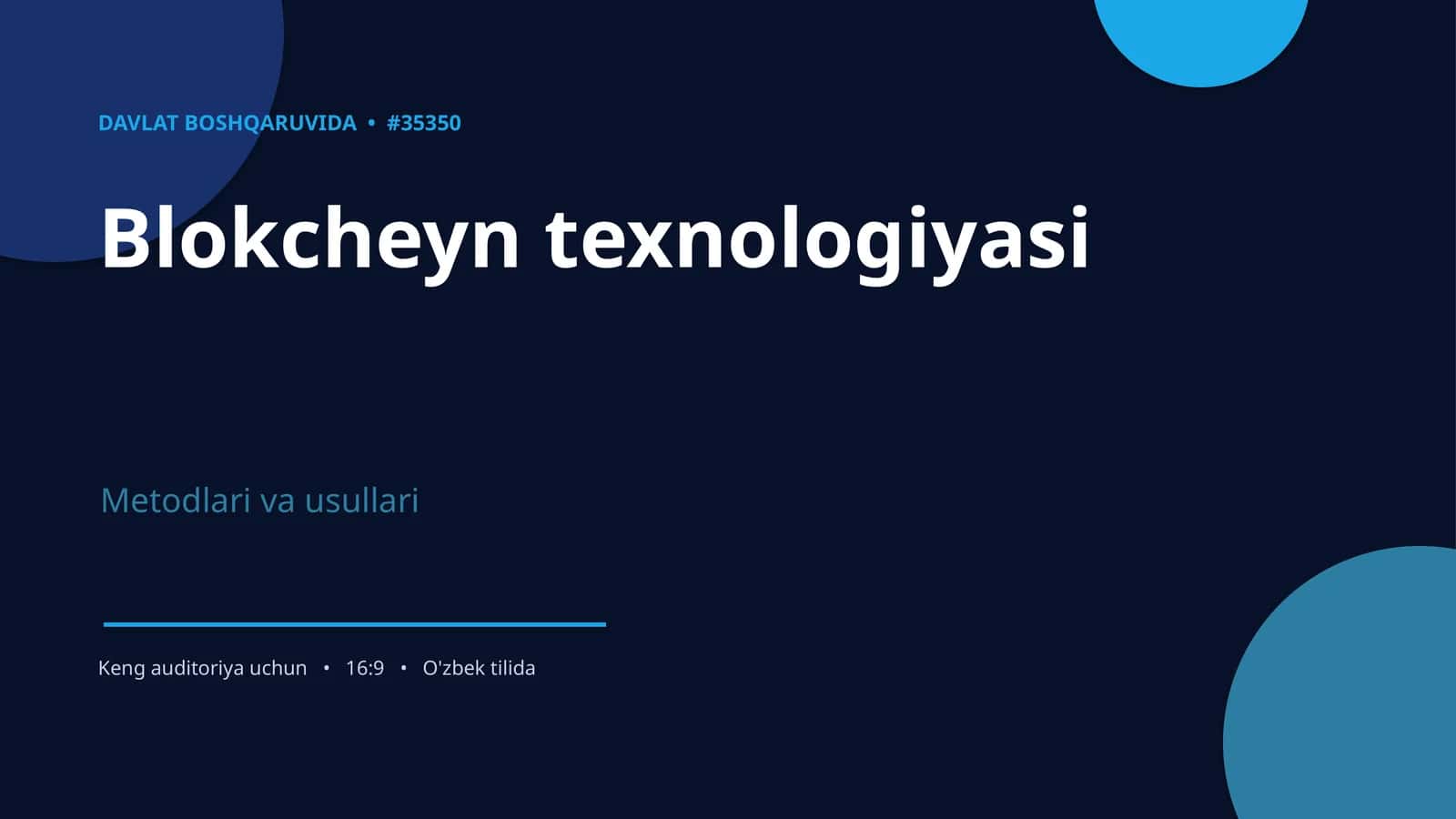 Blokcheyn texnologiyasi Metodlari 1