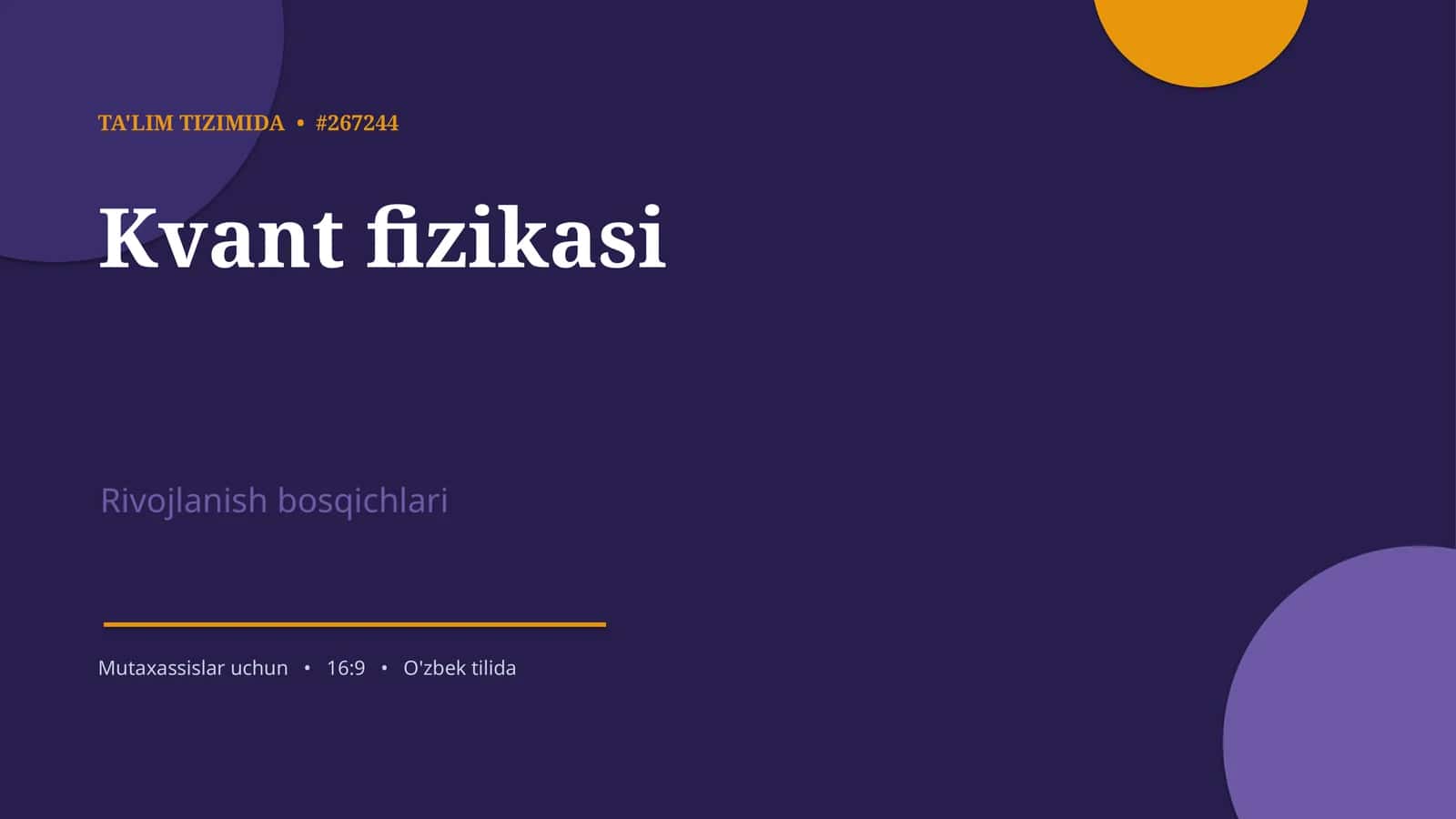 Kvant fizikasi 1