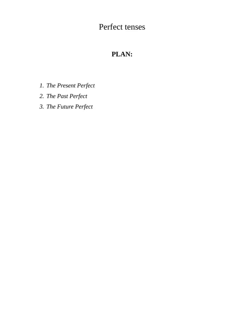 Present Perfect 1