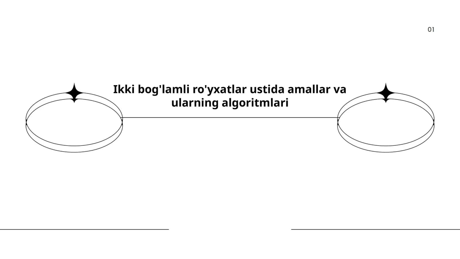 Ikki bog'lamli ro'yxatlar ustida amallar va ularning algoritmlari 1