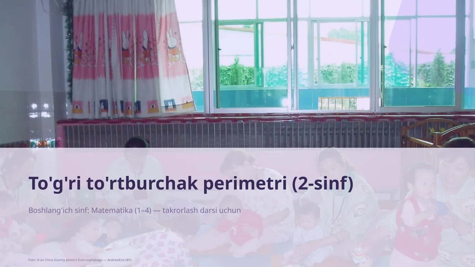 To'g'ri to'rtburchak perimetri (2-sinf) 1
