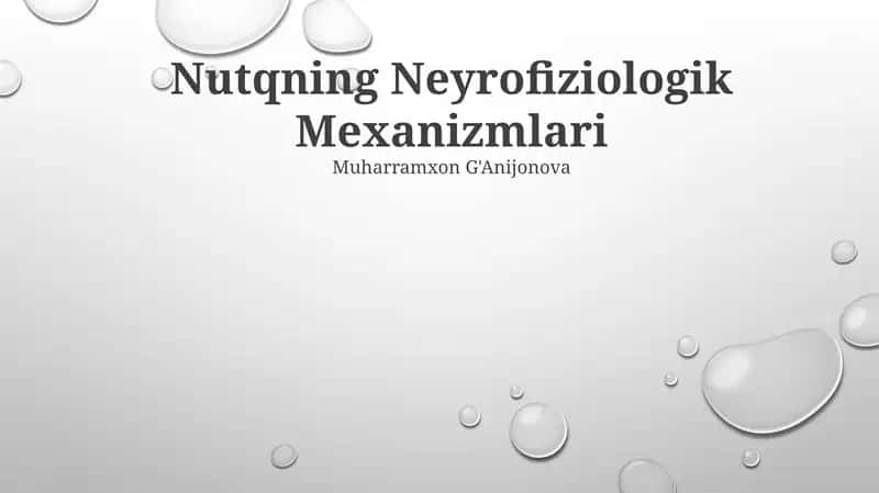 Nutqning Neyrofiziologik Mexanizmlari 1