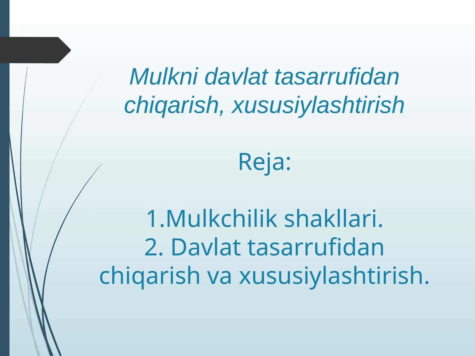 Mulkchilik shakllari 1