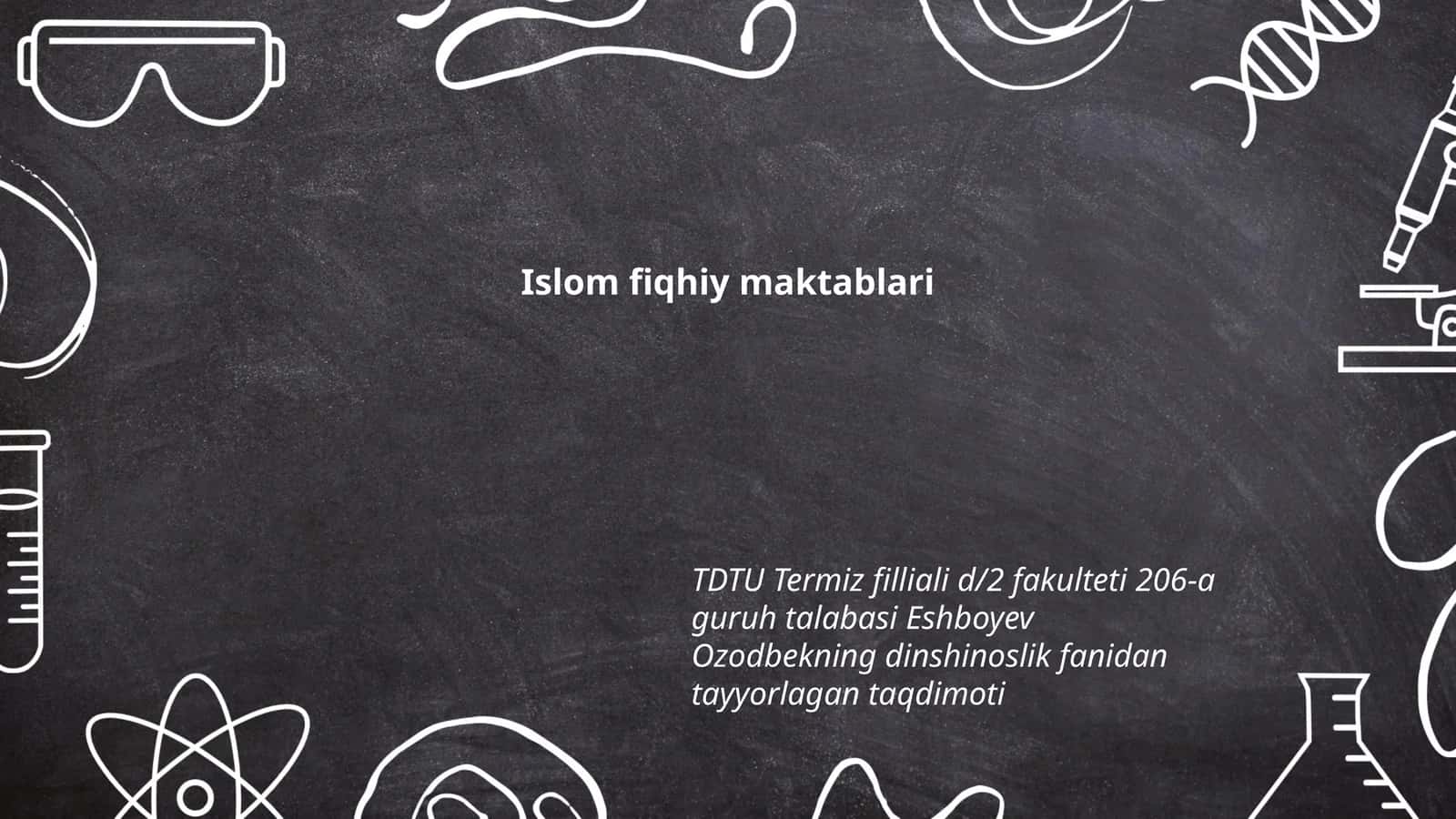 Islom fiqhiy maktablari 1