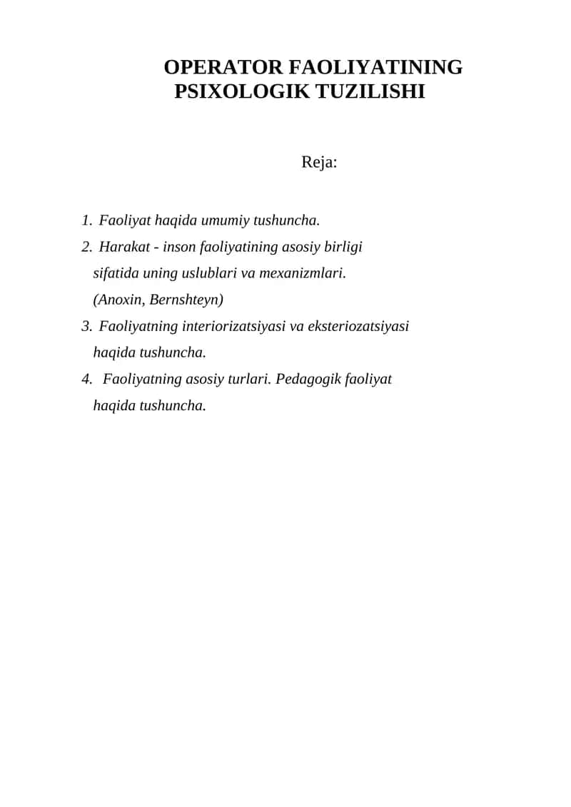 Operator faoliyating psixologik tuzilishi 1