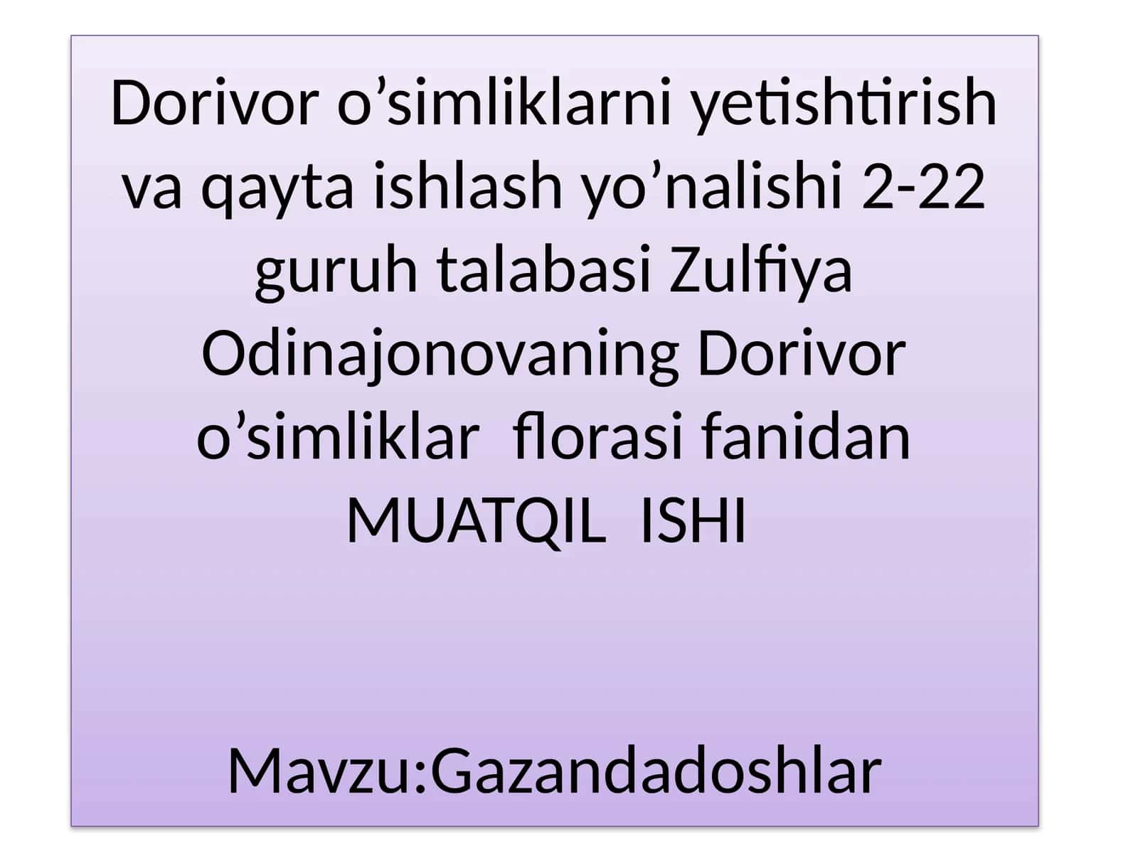 Gazandadoshlar 1