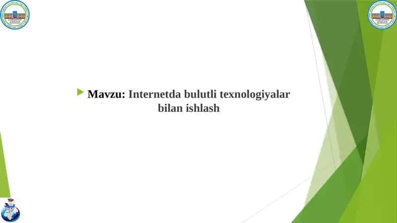 Internetda bulutli texnologiyalar bilan ishlash 1
