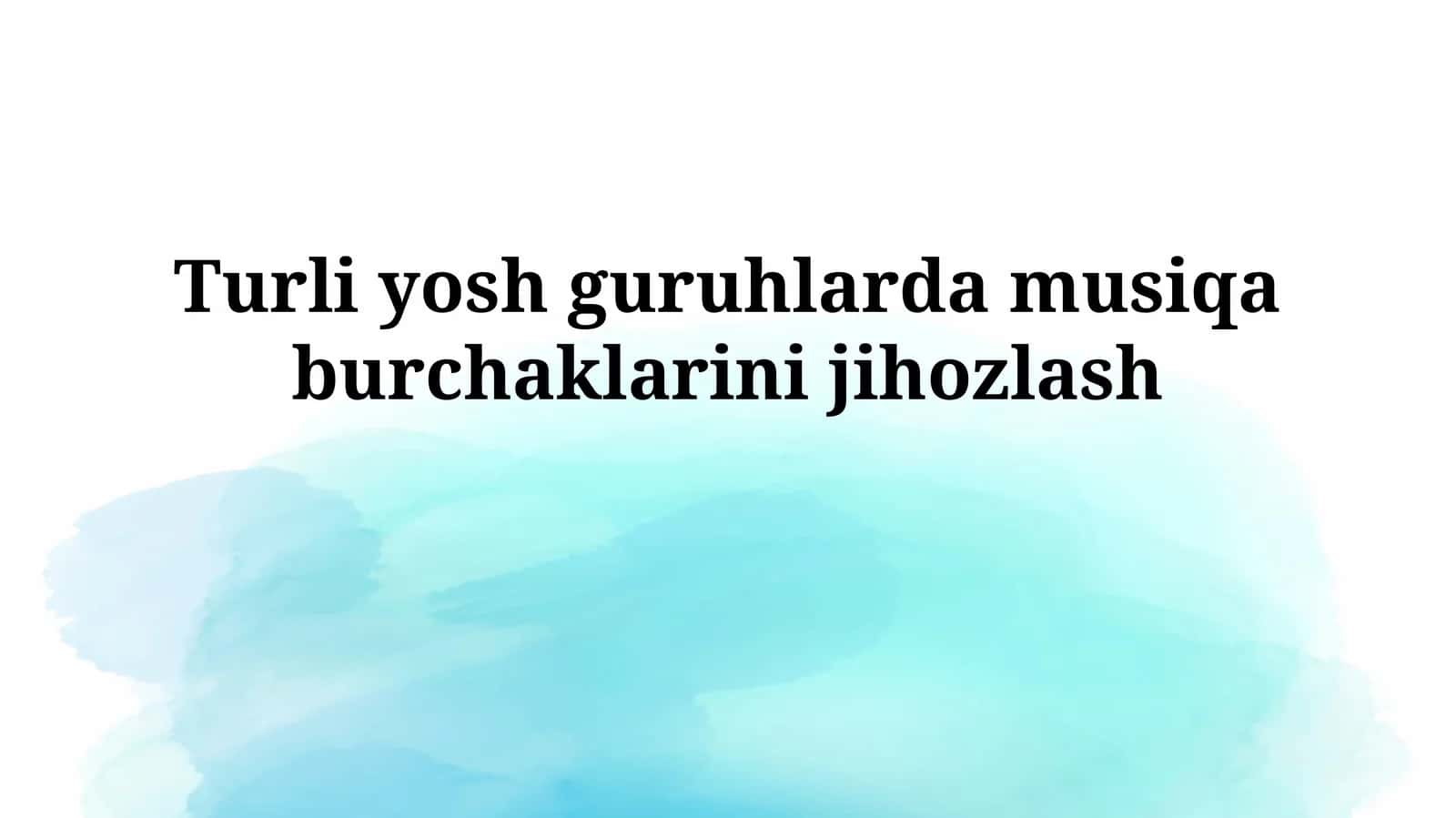 Yosh guruhlari bo'yicha musiqa burchaklarini jihozlash 1
