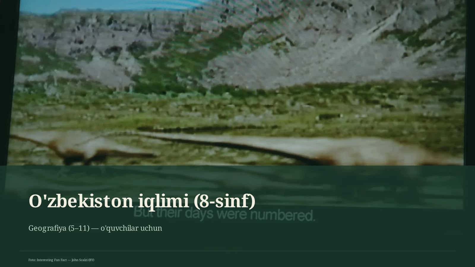 O'zbekiston iqlimi (8-sinf) 1