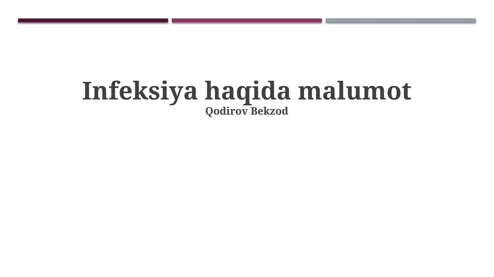 Yuqumli Kasalliklar Davolash 1