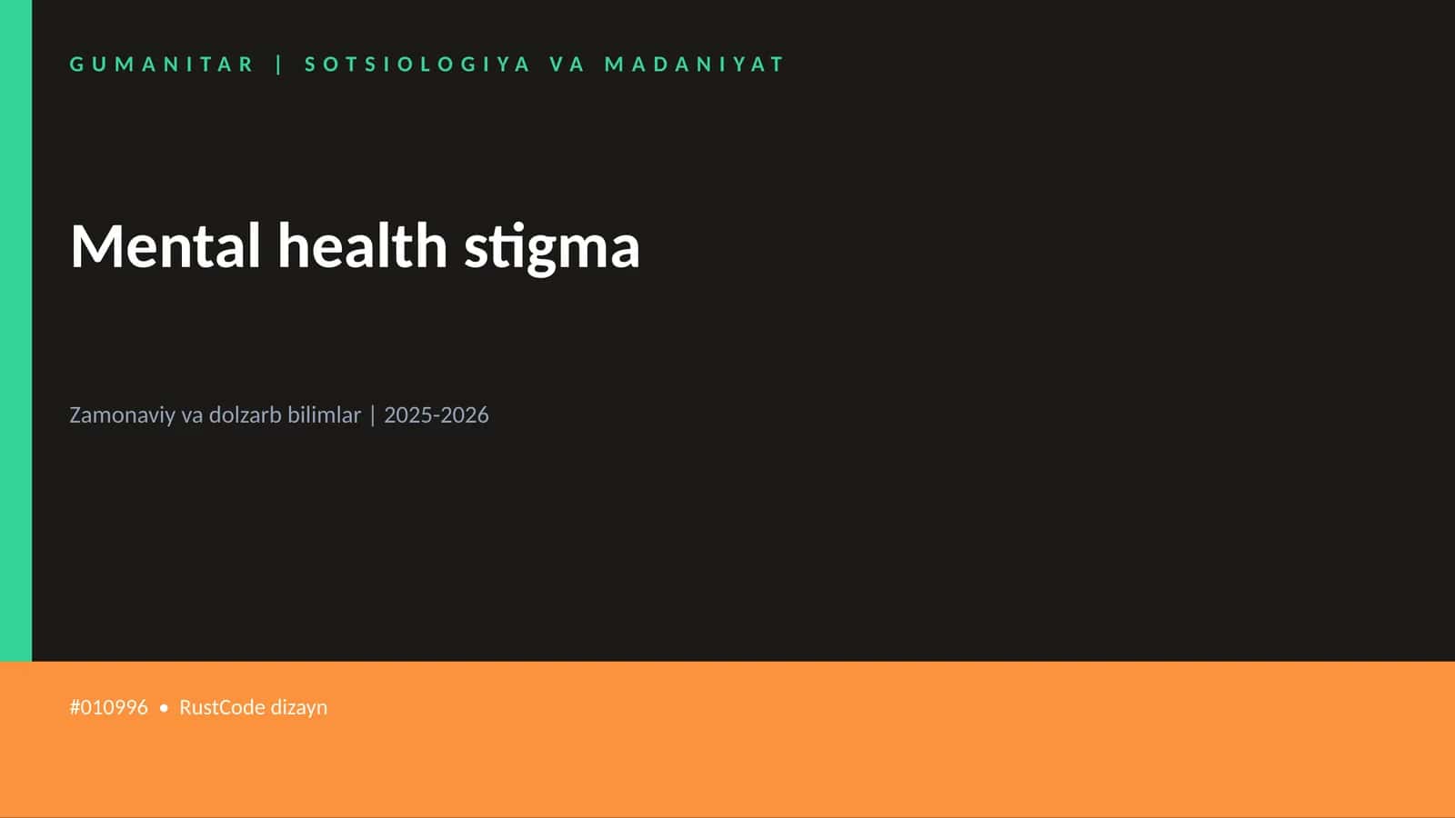 Mental health stigma 1