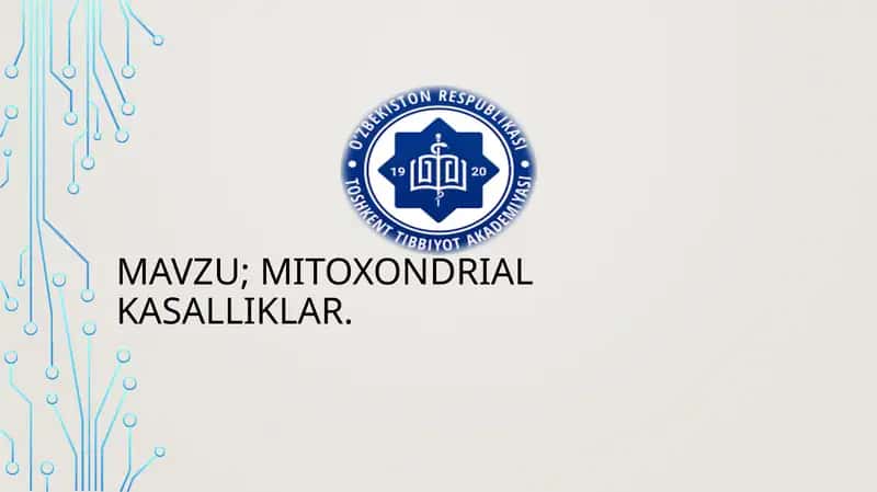 Mitoxondrialkasalliklar 1