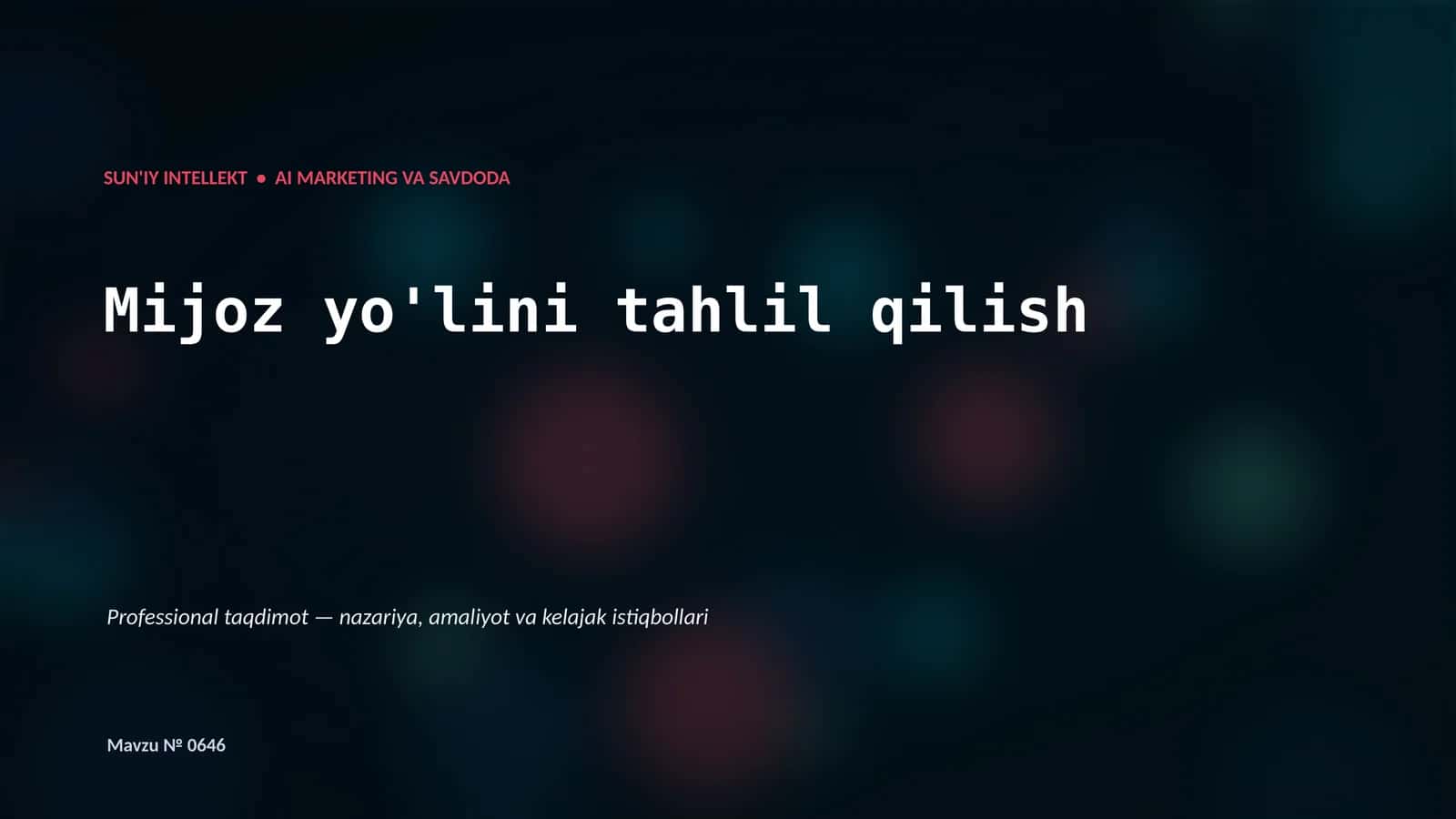 SUN'IY INTELLEKT • AI MARKETING VA SAVDODA 1