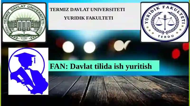 Davlat tilida ish yuritish