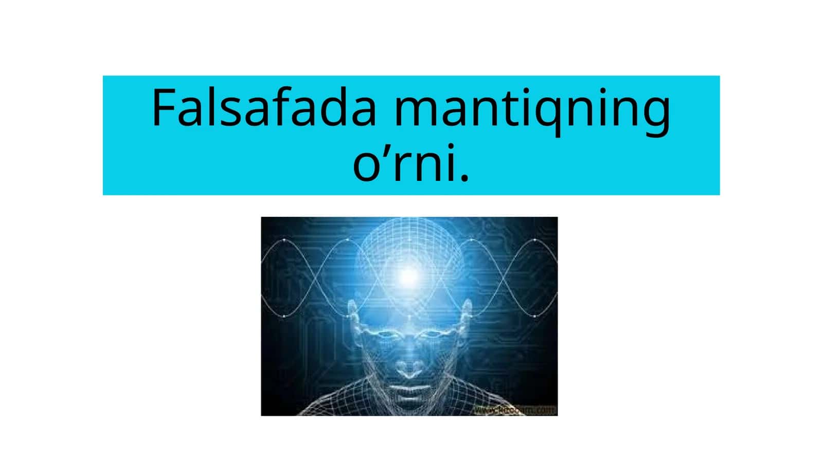 Falsafada mantiqning oʼrni 1