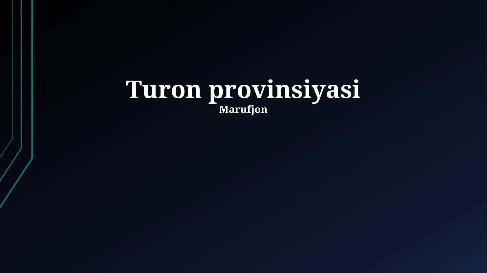 Turon provinsiyasi 1