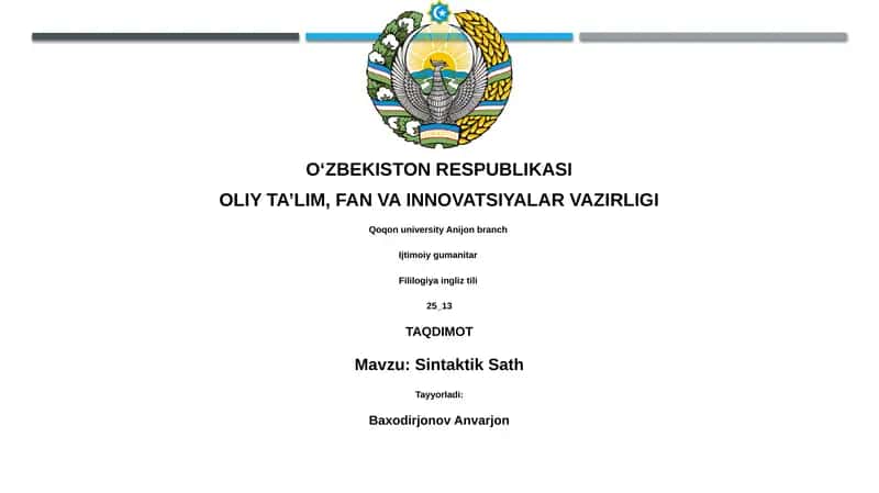 Sintaktik Sath 1