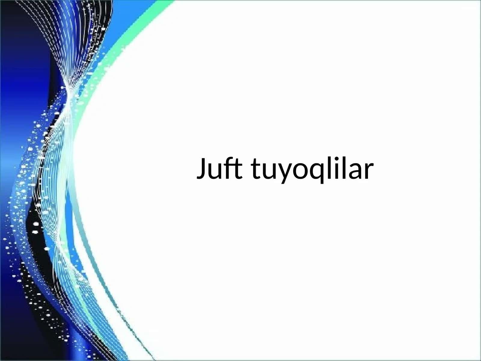 Juft tuyoqlilar 1