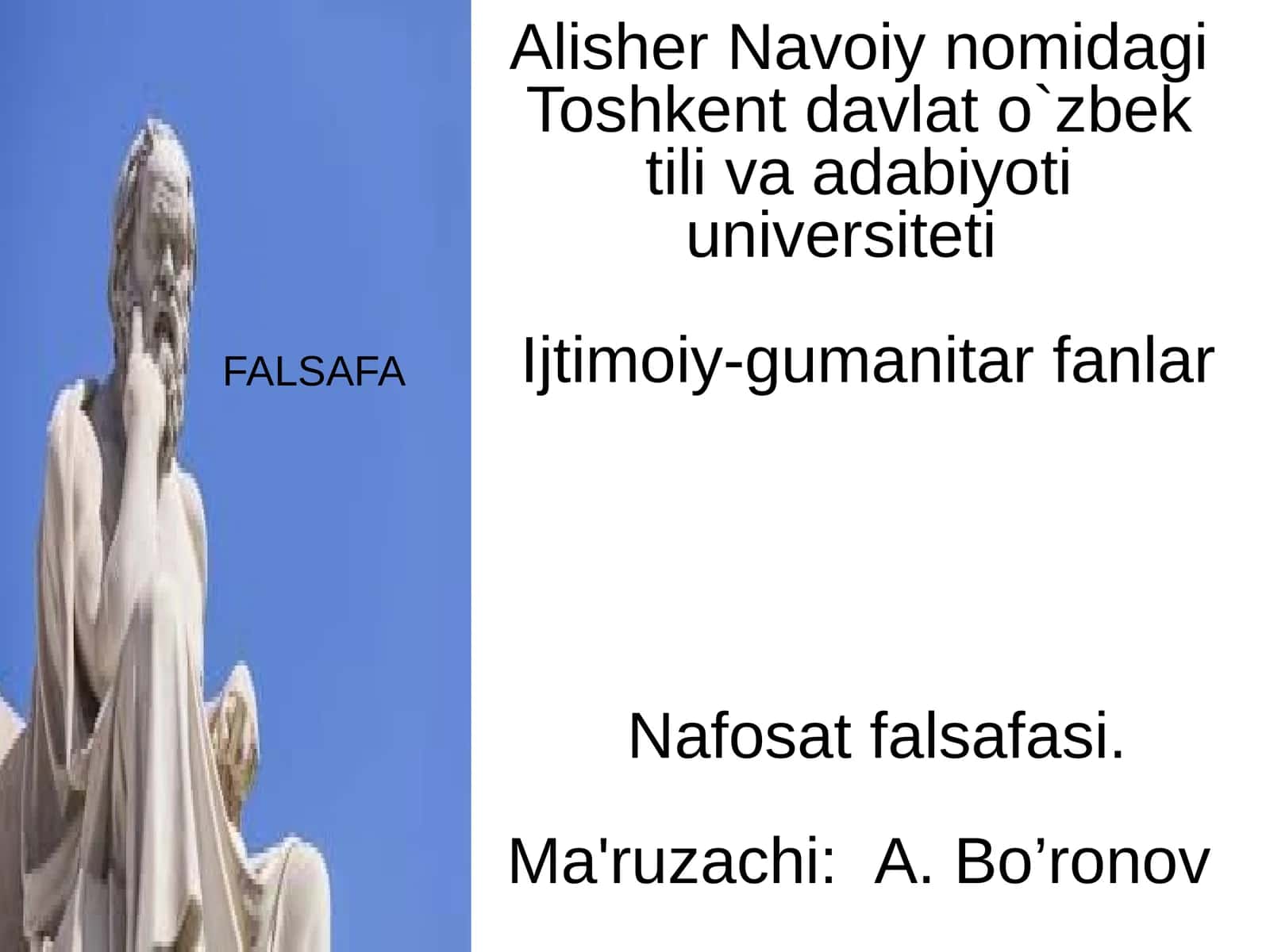 Nafosat falsafasi 1