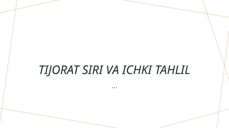 Savdo sirlarini himoya qilish 1